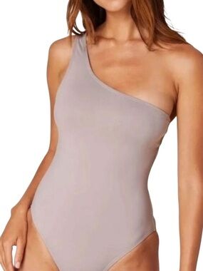 Andie Nantucket One Shoulder‎ One Piece Swimsuit in Stone NWT